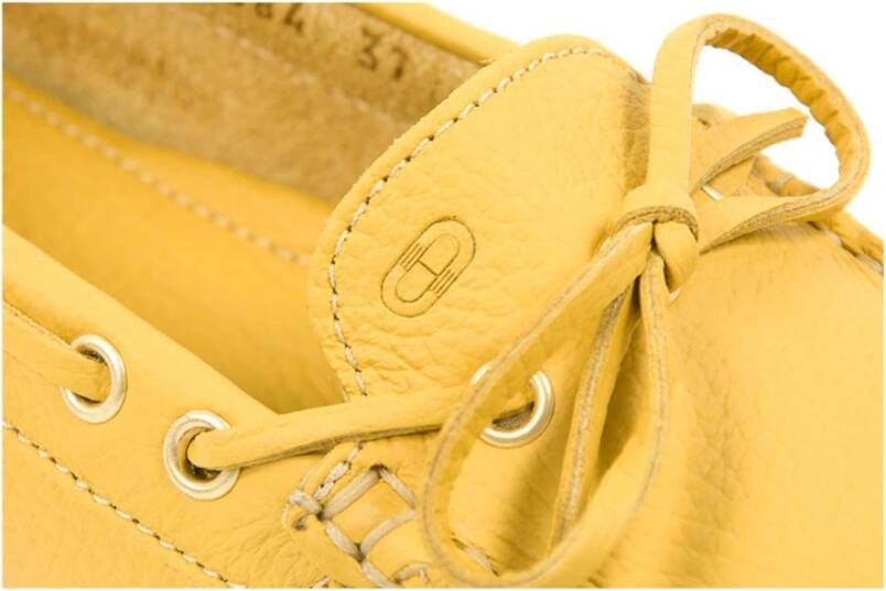 Dee Ocleppo Gele Leren Loafer met Strik Detail Yellow Dames