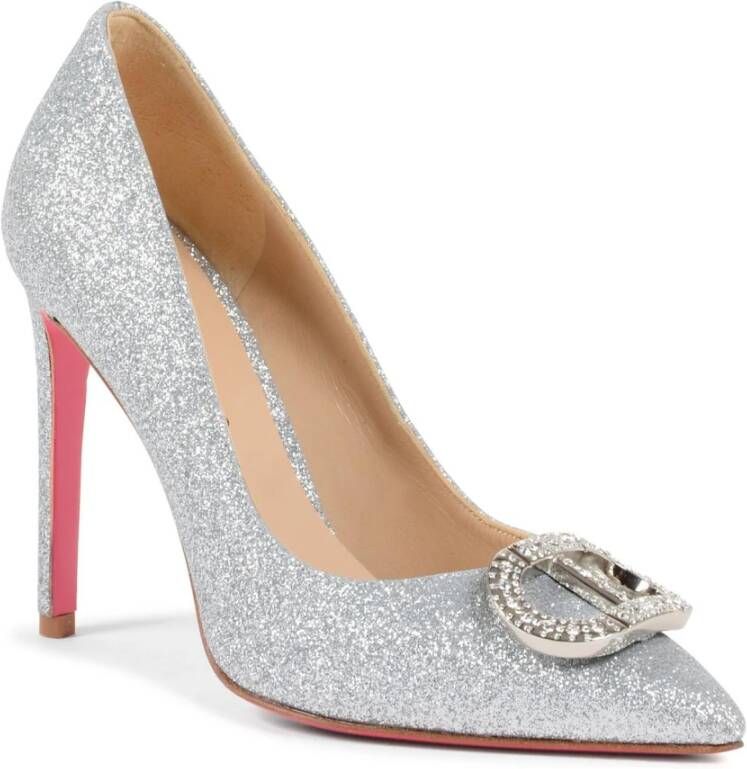 Dee Ocleppo Glitter Fabric Pump Gray Dames