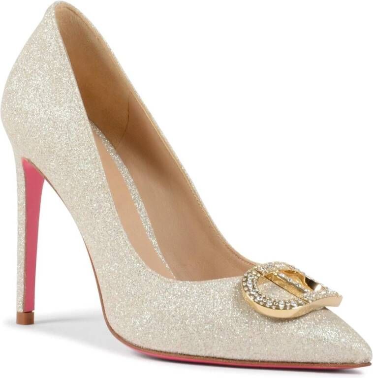 Dee Ocleppo Glitter Logo Pump Beige Dames