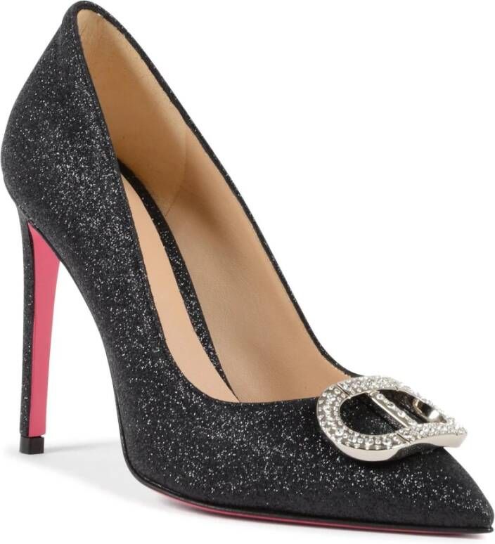 Dee Ocleppo Glitter Logo Pump Black Dames