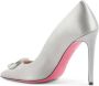 Dee Ocleppo Sneakers Kristallen Gesp Pumps Zilver Satijn - Thumbnail 5