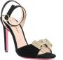 Dee Ocleppo Sandalen Fluwelen hakken Crystal Detail Model - Thumbnail 3