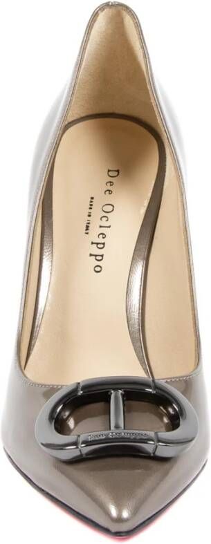 Dee Ocleppo Logo Leren Pomp Gray Dames