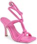 Dee Ocleppo Roze Geknoopte Leren Sandalen Pink Dames - Thumbnail 2