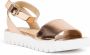 Dee Ocleppo Sandalen metallic rosegouden plateausandaal met gesp - Thumbnail 3