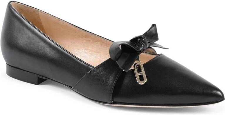 Dee Ocleppo Stijlvolle Boog Platte Schoen Black Dames