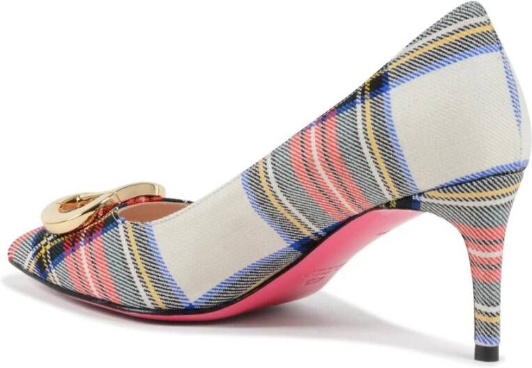 Dee Ocleppo Stijlvolle Gouden Logo Kilt Pump Multicolor Dames