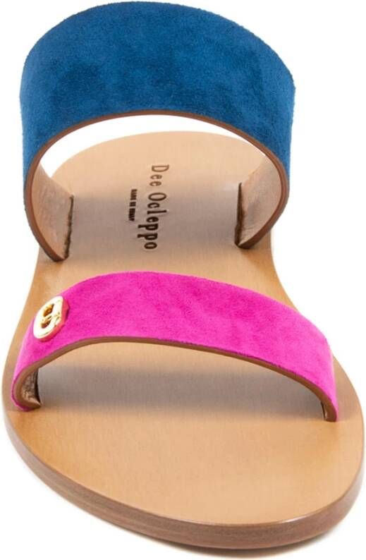 Dee Ocleppo Suede Platte Sandalen Elegant Comfortabel Multicolor Dames