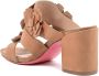 Dee Ocleppo Sandalen Floral Mule Sandalen Lederen Muiltjes Tan Hakken - Thumbnail 4