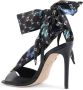Dee Ocleppo Zijden Bedrukte Stiletto Hak Schoen Black Dames - Thumbnail 5