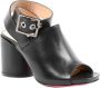 Dee Ocleppo Zwarte leren sandalen met 8 cm hak Black Dames - Thumbnail 3