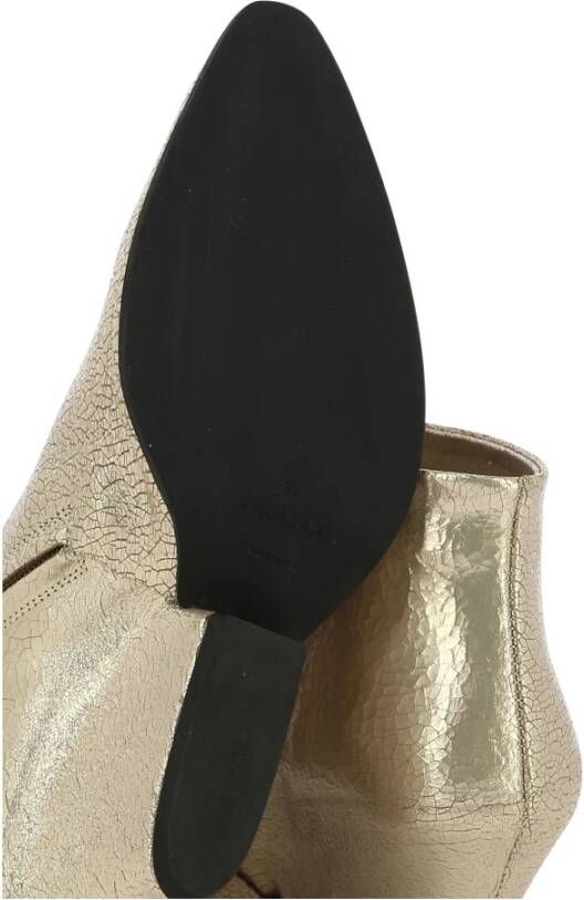 DEL Carlo Beige Leren Enkellaarzen voor Vrouwen