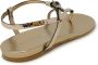 DEL Carlo Bronzen Leren Platte Sandalen Ss24 Brown Dames - Thumbnail 3