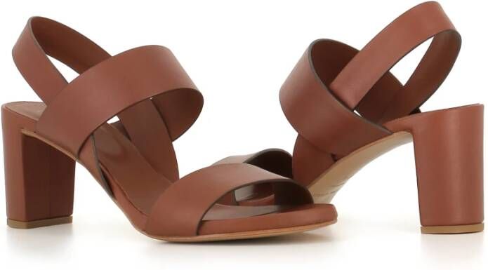 DEL Carlo Bruine Leren Sandalen Brown Dames