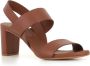 DEL Carlo Bruine Leren Sandalen Brown Dames - Thumbnail 3