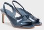 DEL Carlo Elegante Stiletto Sandalen met Asymmetrisch Design Blue Dames - Thumbnail 2