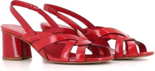 DEL Carlo Flat Sandals Red Dames