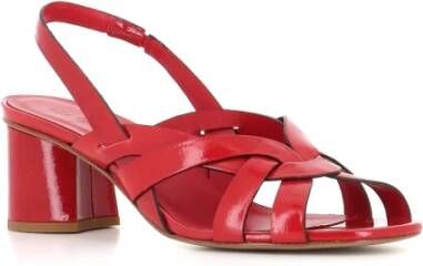 DEL Carlo Flat Sandals Red Dames