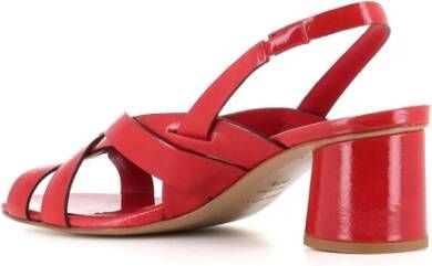 DEL Carlo Flat Sandals Red Dames