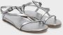 DEL Carlo Metallic Silver Flat Sandal Gray Dames - Thumbnail 2