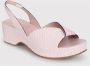 DEL Carlo Platte sandaal met weving en slingback Pink Dames - Thumbnail 2