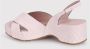 DEL Carlo Platte sandaal met weving en slingback Pink Dames - Thumbnail 4