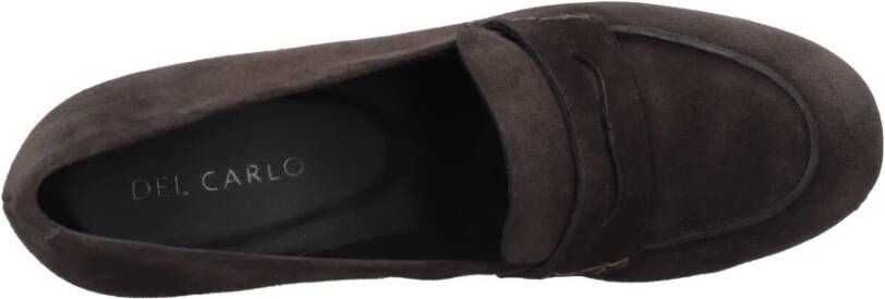 DEL Carlo Platte schoenen Bruin
