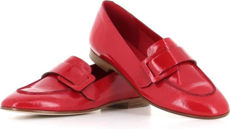 DEL Carlo Rode lakleren platte sandalen Red Dames