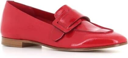 DEL Carlo Rode lakleren platte sandalen Red Dames