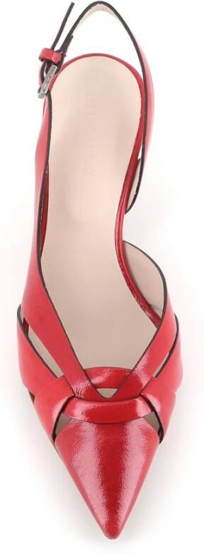 DEL Carlo Rode puntige pump met gespsluiting