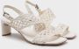 DEL Carlo Verfijnde witte geweven leren sandalen White Dames - Thumbnail 2