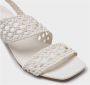 DEL Carlo Verfijnde witte geweven leren sandalen White Dames - Thumbnail 4