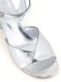 DEL Carlo Zilveren Gekruiste Leren Sandalen - Thumbnail 2