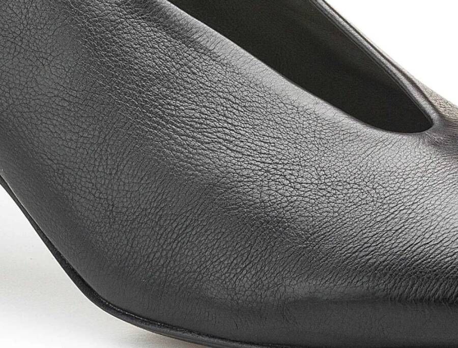 DEL Carlo Zwarte Leren Pumps Sterke Persoonlijkheid