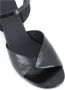 DEL Carlo Zwarte leren sandalen met gekruiste bandjes Black Dames - Thumbnail 5