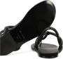DEL Carlo Zwarte Leren Sandalen voor Vrouwen - Thumbnail 2
