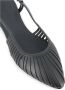 DEL Carlo Zwarte leren slingback ballerina schoenen Black Dames - Thumbnail 5