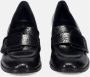 DEL Carlo Zwarte Patent Loafers met Blokhak Black Dames - Thumbnail 3
