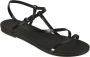 DEL Carlo Zwarte Sandalen Black Dames - Thumbnail 2