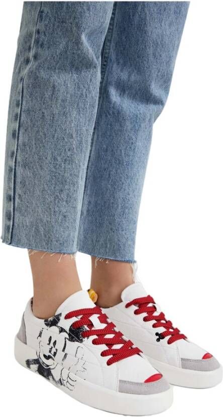 Desigual Mickey Sneakers White Dames