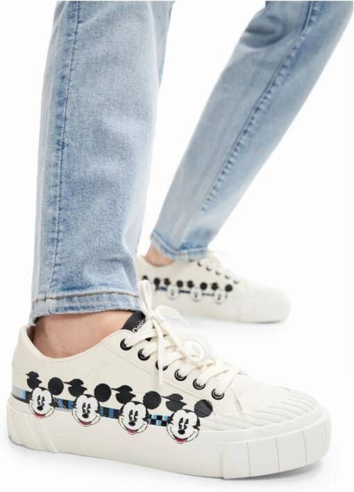 Desigual Street Mickey 1 Dames Sneakers Wit Dames