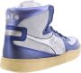 Diadora Heritage Mi Basket Metallic Used Wit Blauw Zilver Damessneakers - Thumbnail 4