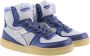 Diadora Heritage Mi Basket Metallic Used Wit Blauw Zilver Damessneakers - Thumbnail 6