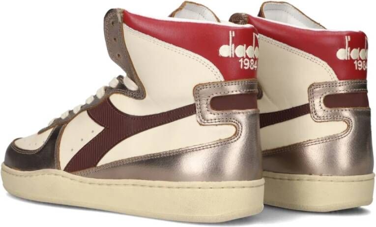 Diadora Beige Mid Basket Sneakers voor dames Multicolor Dames