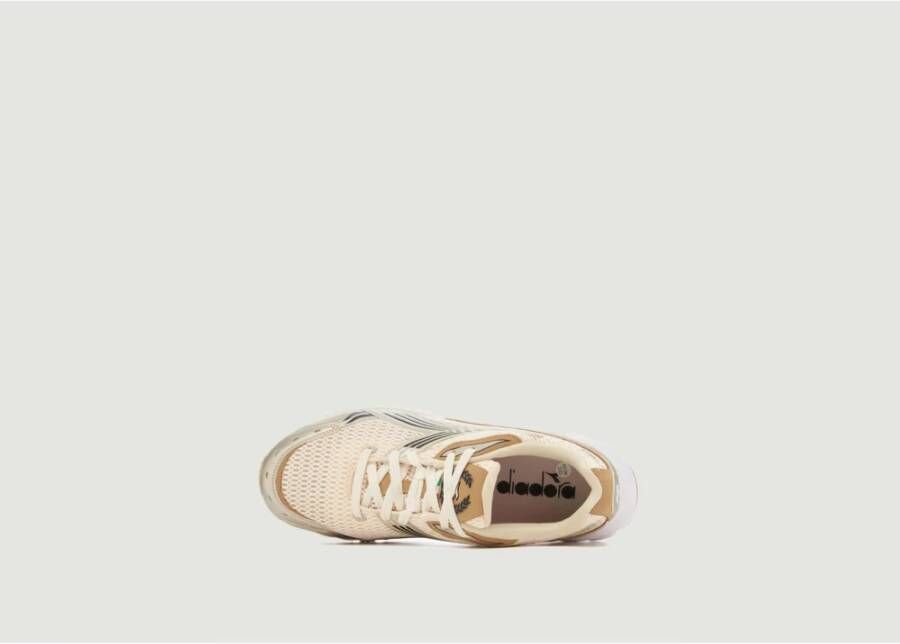 Diadora Beige Suede Sneakers met Pigskin Details Multicolor Dames