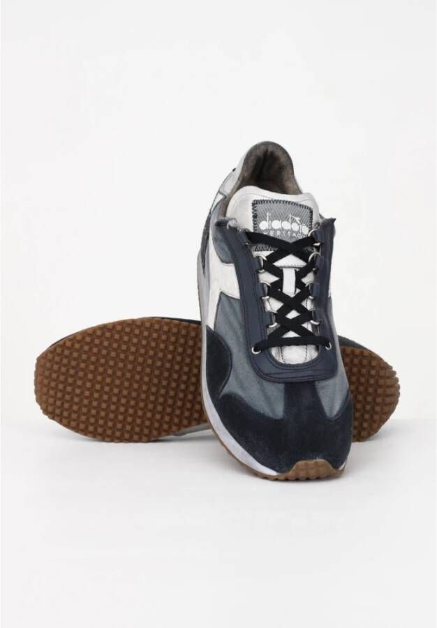 Diadora Blauwe Canvas en Suède Sneakers voor Heren Blauw Heren