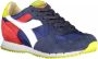 Diadora Blauwe Contrasterende Vetersneakers Multicolor Dames - Thumbnail 2