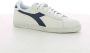 Diadora Blauwe Lage Top Gewaxte Sneakers White Heren - Thumbnail 2