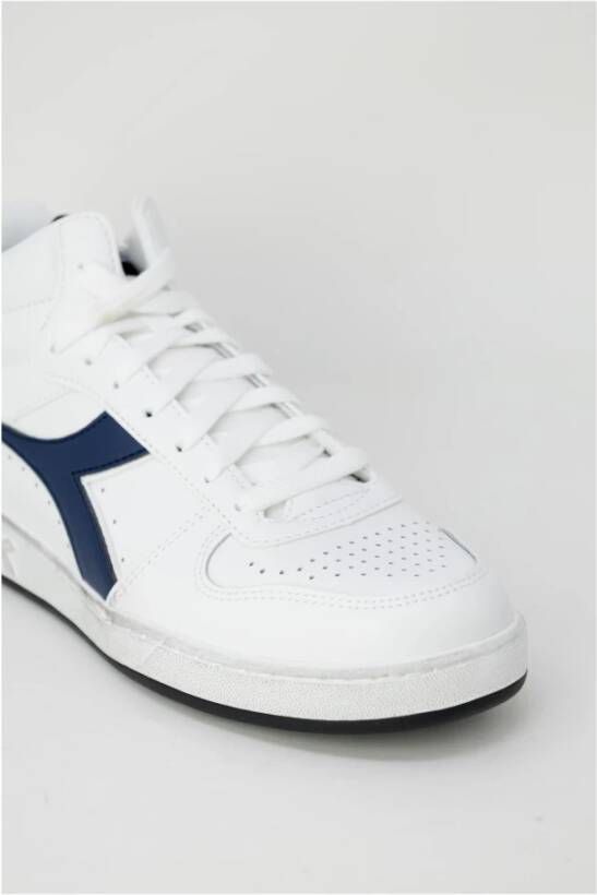 Diadora Blauwe sneakers met print voor heren Wit Heren