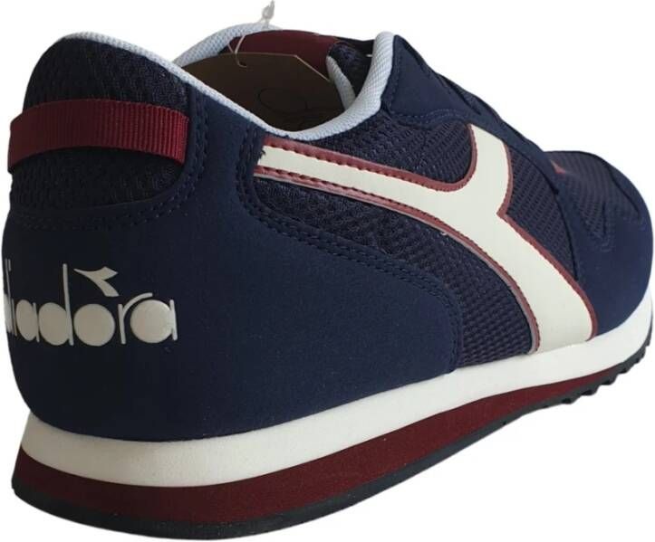 Diadora Blauwe Synthetische Casual Veterschoen
